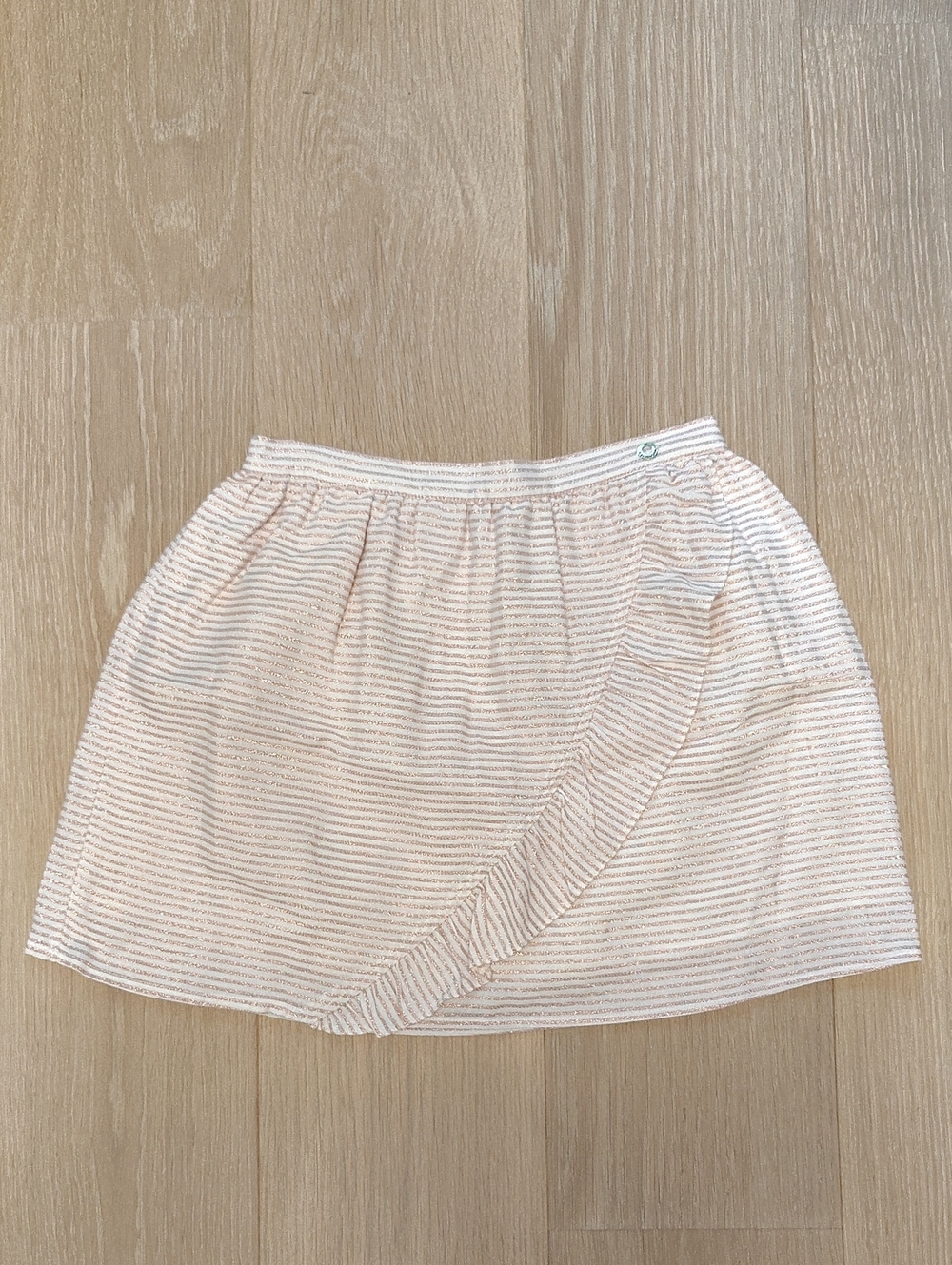 Massimo Dutti Light Pink Striped Mini Skirt